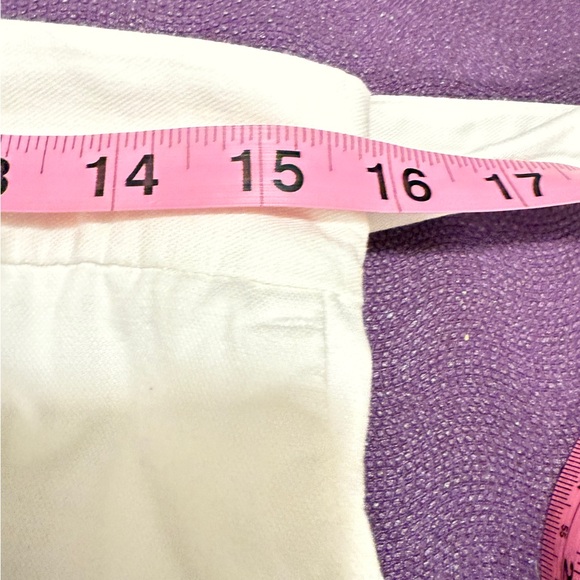 Ann Taylor White Paper Bag Waist Capri Pants Size 8 with Belt - Picture 8 of 12